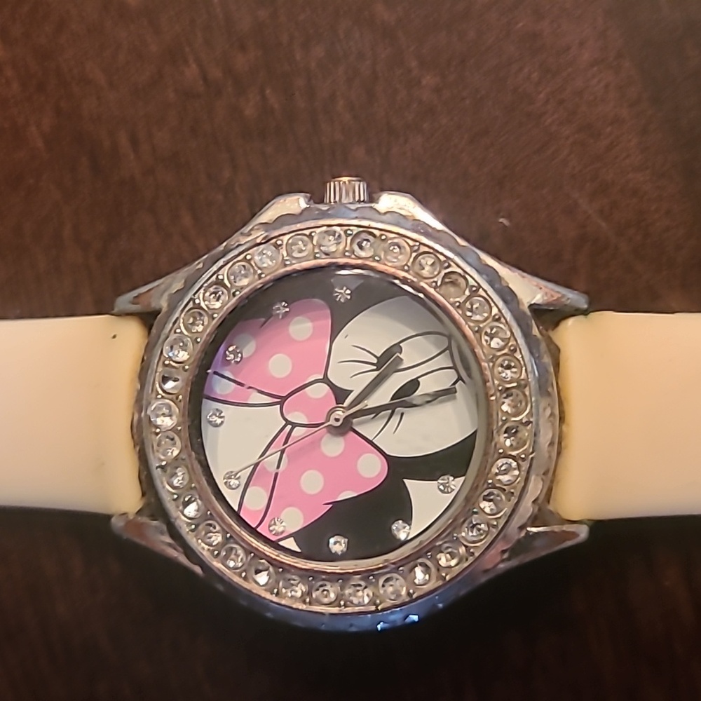Disney Minnie Mouse Rhinestone accented watch